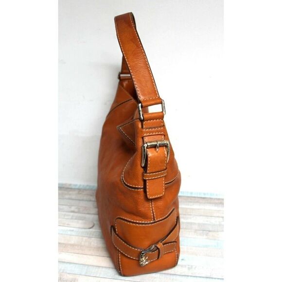 Michael Kors TAN BROWN GENUINE LEATHER MEDIUM+ SHOULDER BAG PURSE TOTE HANDBAG - Picture 5 of 11